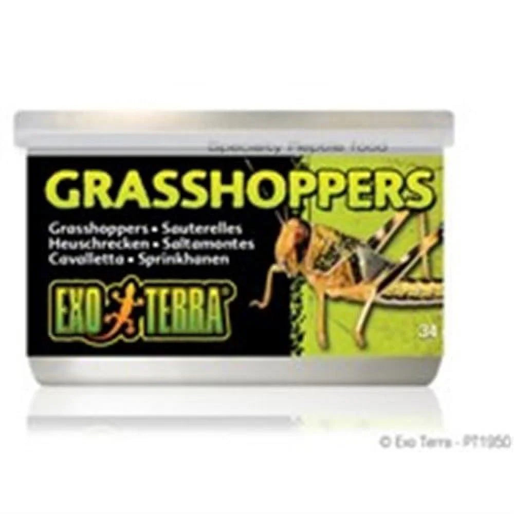 (2 Pack) Grasshopper Reptile Food, Insects, 1.2 Oz. Can