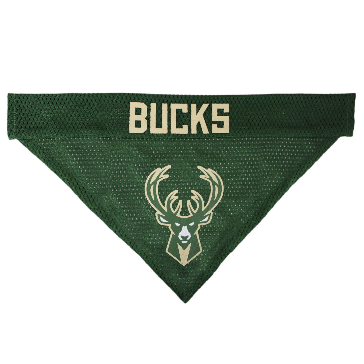NBA Dog Bandana - Milwaukee Bucks Reversible Pet Bandana. 2 Sided Home & Away Sports Bandana with a PREMIUM Embroider