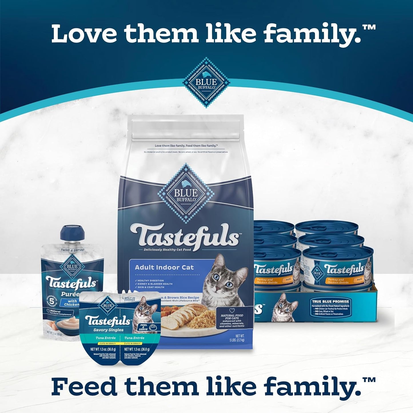 Tastefuls Indoor Natural Adult Dry Cat Food, Chicken 15Lb Bag