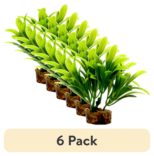 (6 Pack)  Value Aquarium Plant Decoration - Green