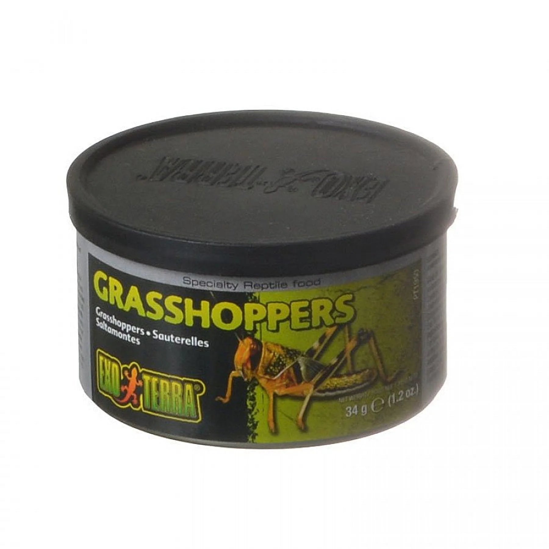 (2 Pack)  Grasshopper Reptile Food, Insects, 1.2 Oz. Can