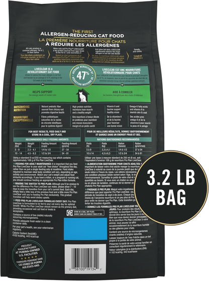 Indoor Cat Food Liveclear Cat Allergen Reducing Turkey and Rice Formula - 3.2 Lb. Bag