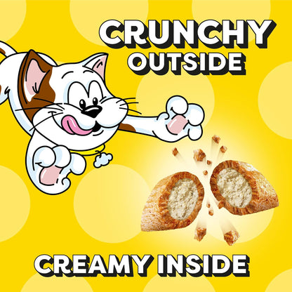 Jumbo Stuff Crunchy and Soft Cat Treats, Savory Salmon Flavor, 5.3 Oz. Pouch (Pack of 10)