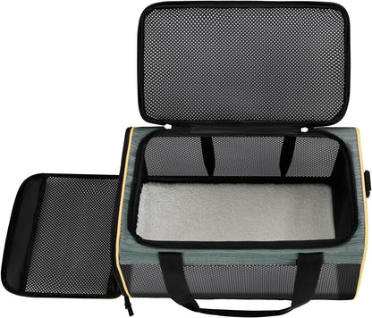 Cat Carrier Airline Approved Pet Carrier,Dog Carrier Soft-Sided Pet Travel Carrier Maximum Pet Weight 17 Pounds 17.5“X10 X10