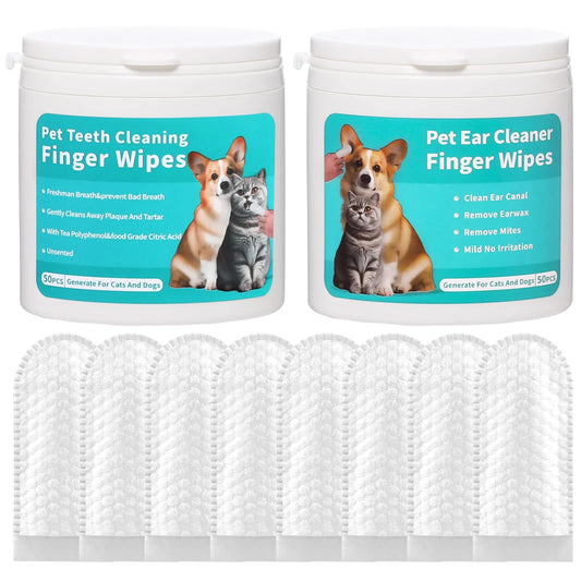 2-Pack Teeth and Ear Cleaner Finger Wipes