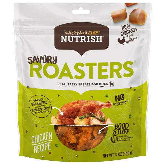 Rachael Ray  Savory Roasters Dog Treats, Chicken Recipe, 12-Ounce Pouch