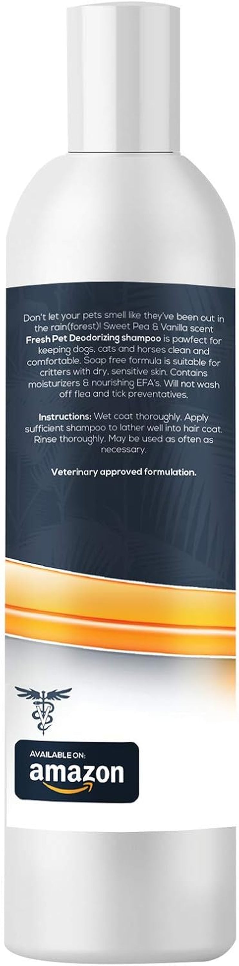 Deodorizing Dog Shampoo for Smelly Dogs - Grooming & Cleansing Pet Shampoo for Dogs with Hypoallergenic Essential Fatty Acids - Soap, Sulfate & Paraben Free - Sweet Pea Vanilla Scent, 16 Oz