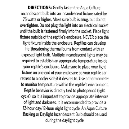 Aquaculture Red Heat Incandescent Bulb, 75 Watts