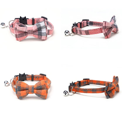 Cat Collar Kitten Collars with Bell and Bow Tie Breakaway Adjustable Safety Cat Collar